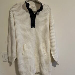 White sweater dress